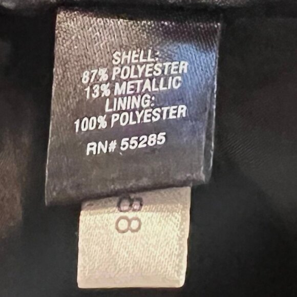 Express Silver and Black High Rise Skirt With Sash Tie Size 2 NWT - Picture 5 of 6